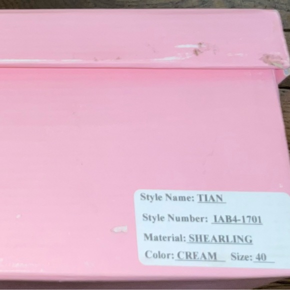 INTENTIONALLY BLANK Cream Tian Faux Shearling Slide Sandals Womens Size 10 - Picture 10 of 11